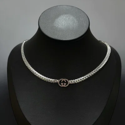 Collar GG Acero Plateado y Dorado