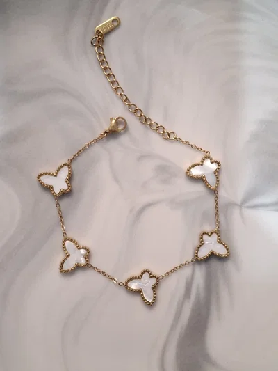 Pulseras Mariposa Acero Dorado