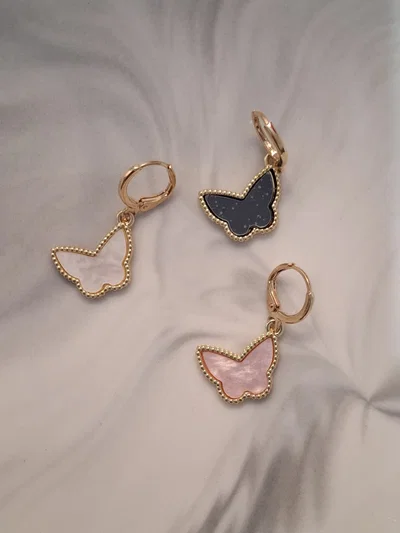 Aros Acero Dorado Mariposa