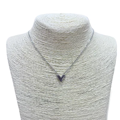 Collar V Acero Dorado y Plateado 