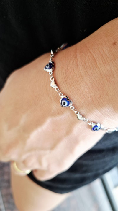 Pulseras Acero Ojitos