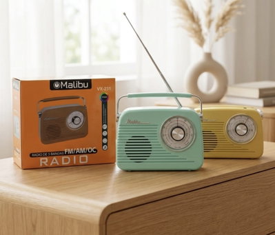 Parlante Retro Bluetooth Malibu