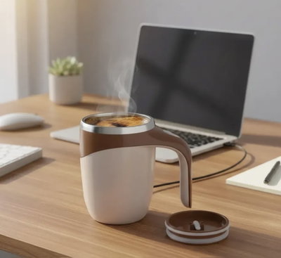 Taza lisa Térmica Batidora USB 