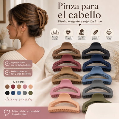 Broches x 12 unidades efecto mate