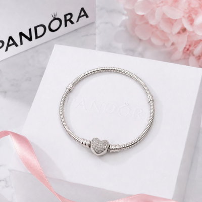 Pulsera Pando corazón con strass 