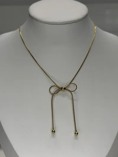Collar Acero dorado y plateado Moño