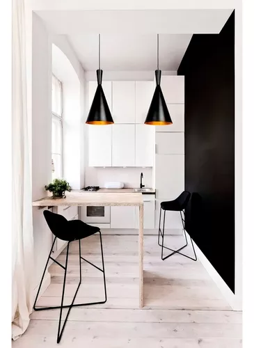 Lampara Colgante Moderno Negro Etheos Beat Tall Tom Dixon Apto Led