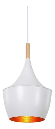 Colgante Luminaria Techo Dixon Beat Fat Blanca Metálica Deco Estructura Blanco
