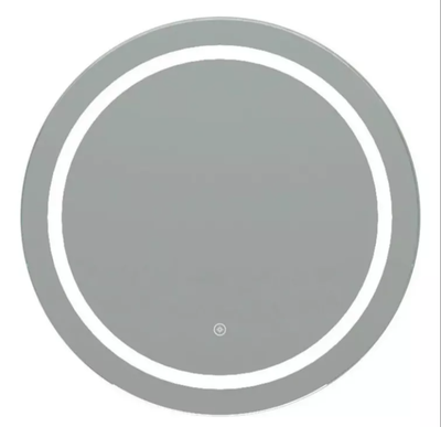 Espejo Redondo Baño 60cm Luz Led Circular Borde Pulido Gloa Vidrio