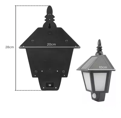 Farol LED ETHEOS solar con sensor de movimiento (luz fría) efecto  5V LED