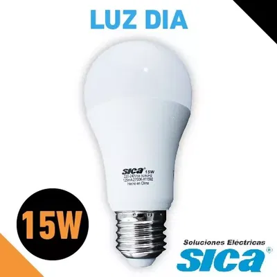 Lampara Led Sica 220v 15 W A60 E27 Luz Dia 15w