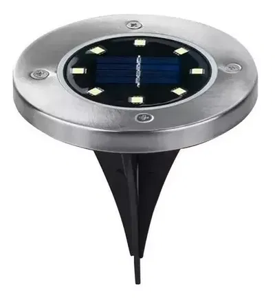 Lámpara de Tierra Solar ETHEOS  8 LED para Jardín 