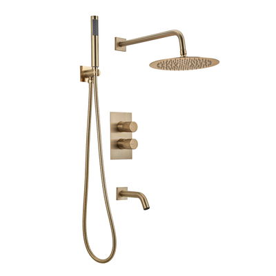 PEIRANO Línea Fabric – Ducha Monocomando 3 funciones Dorado