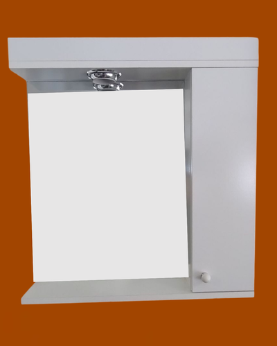 Botiquín de Madera Laqueada Rectangular, Módulo lateral Derecho, 1 Luz, 2 Cajones