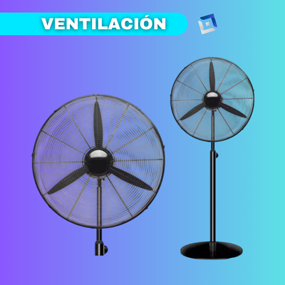 KANJI HOME Ventilador 30" 2 en 1 tipo industrial
