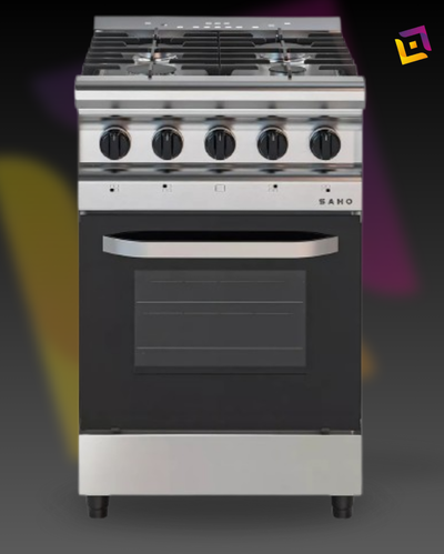 Cocina industrial Saho Jitaku550 multigas color acero inoxidable con puerta con visor