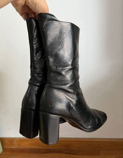 Botas cuero legítimo 