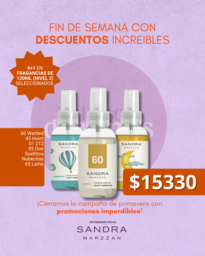 Promo 7 al precio de 6! Aromatizador 120 ml (Nivel 2)