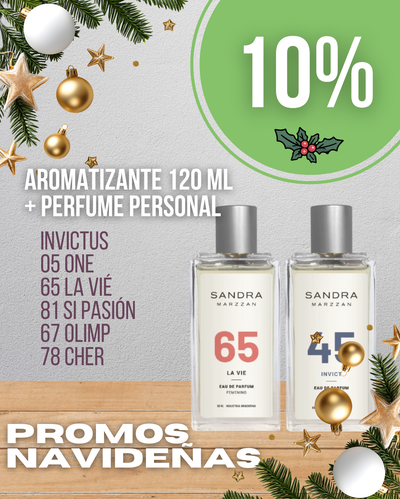PROMOS NAVIDEÑAS! Perfume personal + Aromatizante 120 ml