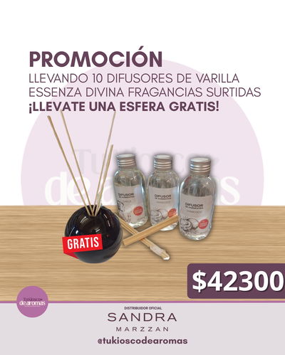 PROMO! Llevando 10 Difusores de Varilla DE REGALO Esfera Ceramica