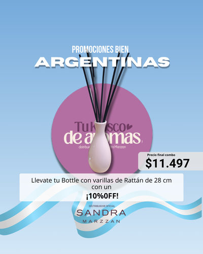 PROMO 10%OFF! Bottle + Varillas de Rattán 28 cm