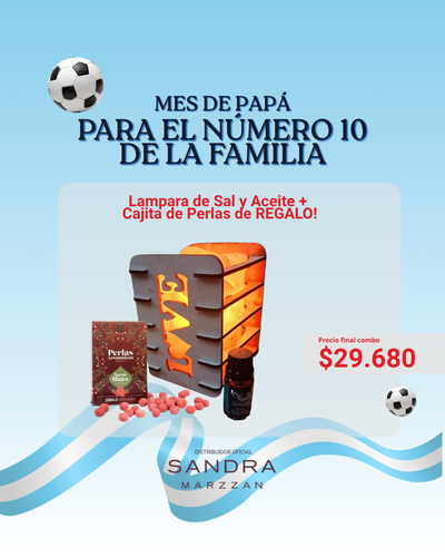Combo para Papá! Lampara de Sal y Aceite + Cajita de Perlas de REGALO!