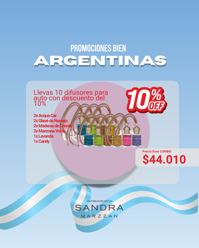 PROMO! 10 Difusores de Auto con 10%OFF