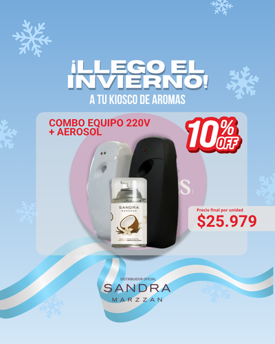 Combo Equipo AMBIENTADOR AUTOMÁTICO 220v + Aerosol 10%OFF!