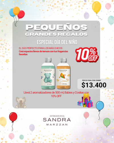 COMBO! Llevá 2 aromatizadores de 500 ml  Babies y Cositas con 10% OFF