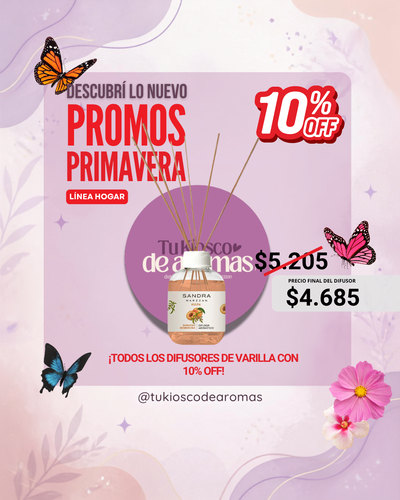 DIFUSOR AROMÁTICO 130 ML + Varillas - Sandra Marzzan | Línea Hogar