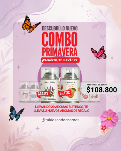 COMBO PRIMAVERA! 20 Aerosoles + 2 Nuevos Aromas de Regalo