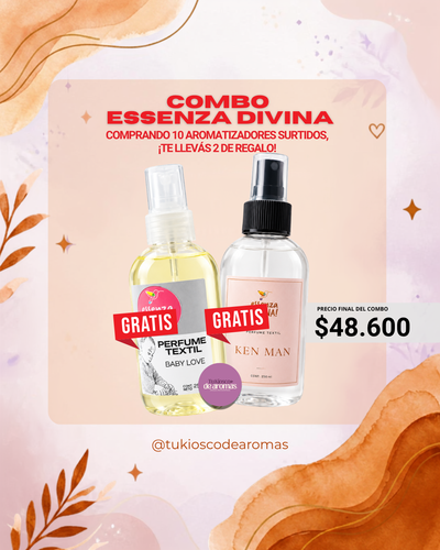 COMBO ESSENZA DIVINA! Comprando 10 aromatizadores surtidos, ¡te llevás 2 de regalo!