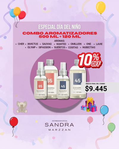 PROMO! Llevá el combo de aromatizadores de  500 ml + 120 ml con 10% OFF