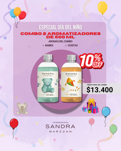COMBO! Llevá 2 aromatizadores de 500 ml  Babies y Cositas con 10% OFF