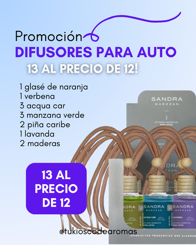 PROMO! Un difusor de auto de regalo!