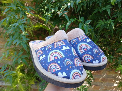 PANTUFLAS ARCO IRIS 