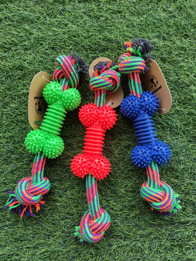 Juguete Mordillo Hueso Con Soga