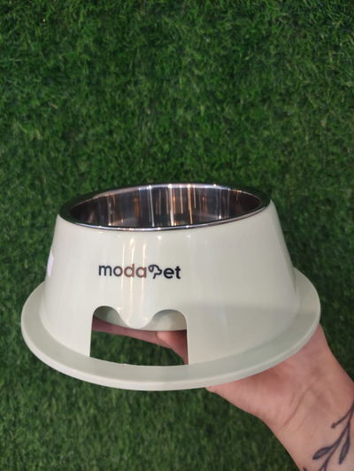 Comedero de Acero Inox/ Plástico con Altura