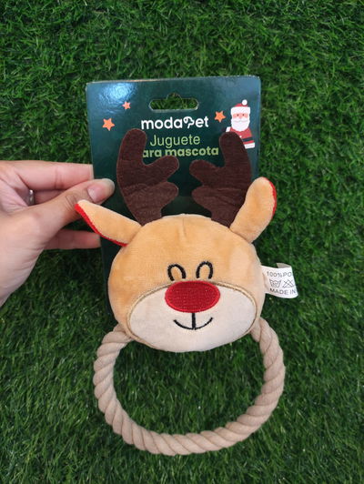 Juguete Navideño Reno Con Soga