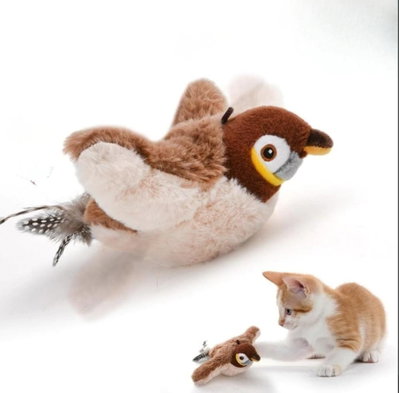 Ave interactiva para gatos