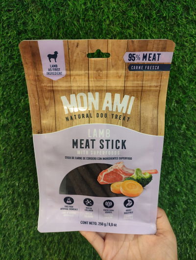 Snacks Mon Ami Meat Stick Saludable Lamb x 250 Grs