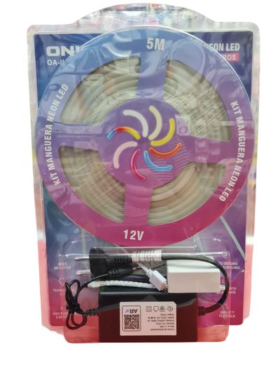 Luz LED Neón Flexible 5 Metros RGB con Control y Transformador – Tira LED Decorativa