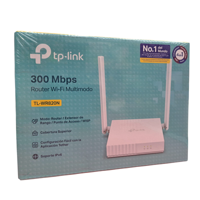Router WiFi 300 Mbps TP-Link TL-WR820N – Repetidor / Access Point Multimodo