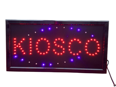 Cartel Luminoso LED Kiosko 50x26 cm – Letrero Iluminado para Negocios