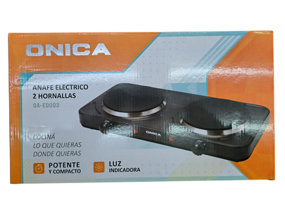 Anafe Eléctrico Onica OA-ED003 2 Hornallas – Potente y Compacto