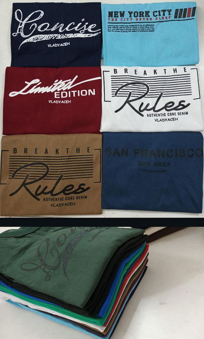 Camiseta básica x 6 unidades 