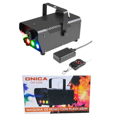 MAQUINA DE HUMO C/LED Y CONTROL 600W