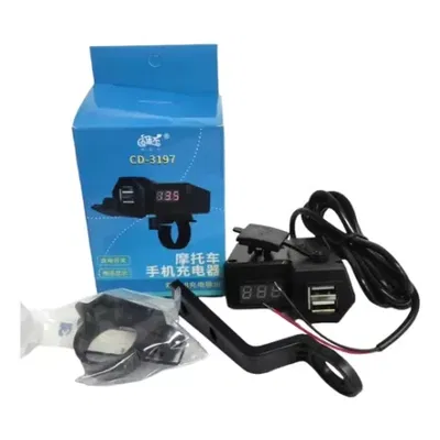 Cargador de moto 12V c/display