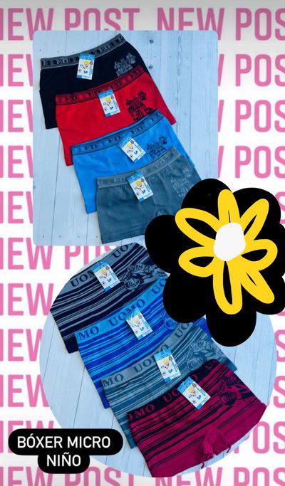 Docena de Boxer microfibra niño