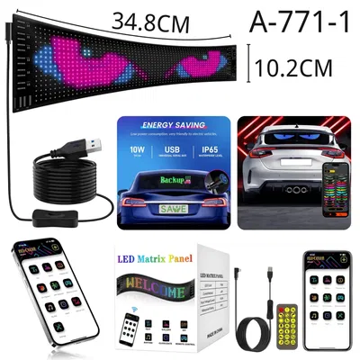 CARTEL LED FLEXIBLE PARA AUTO 34.8*10.2CM